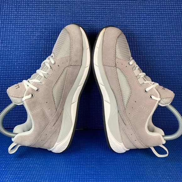 L.L BEAN COMFORT FITNESS WALKER Women`s Size 6M Grey White Suede Shoes 505864 - Picture 5 of 8